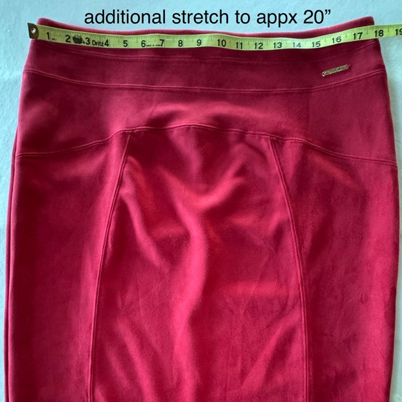 Marc New York Faux Suede Red Pencil Skirt (L) - Picture 6 of 11